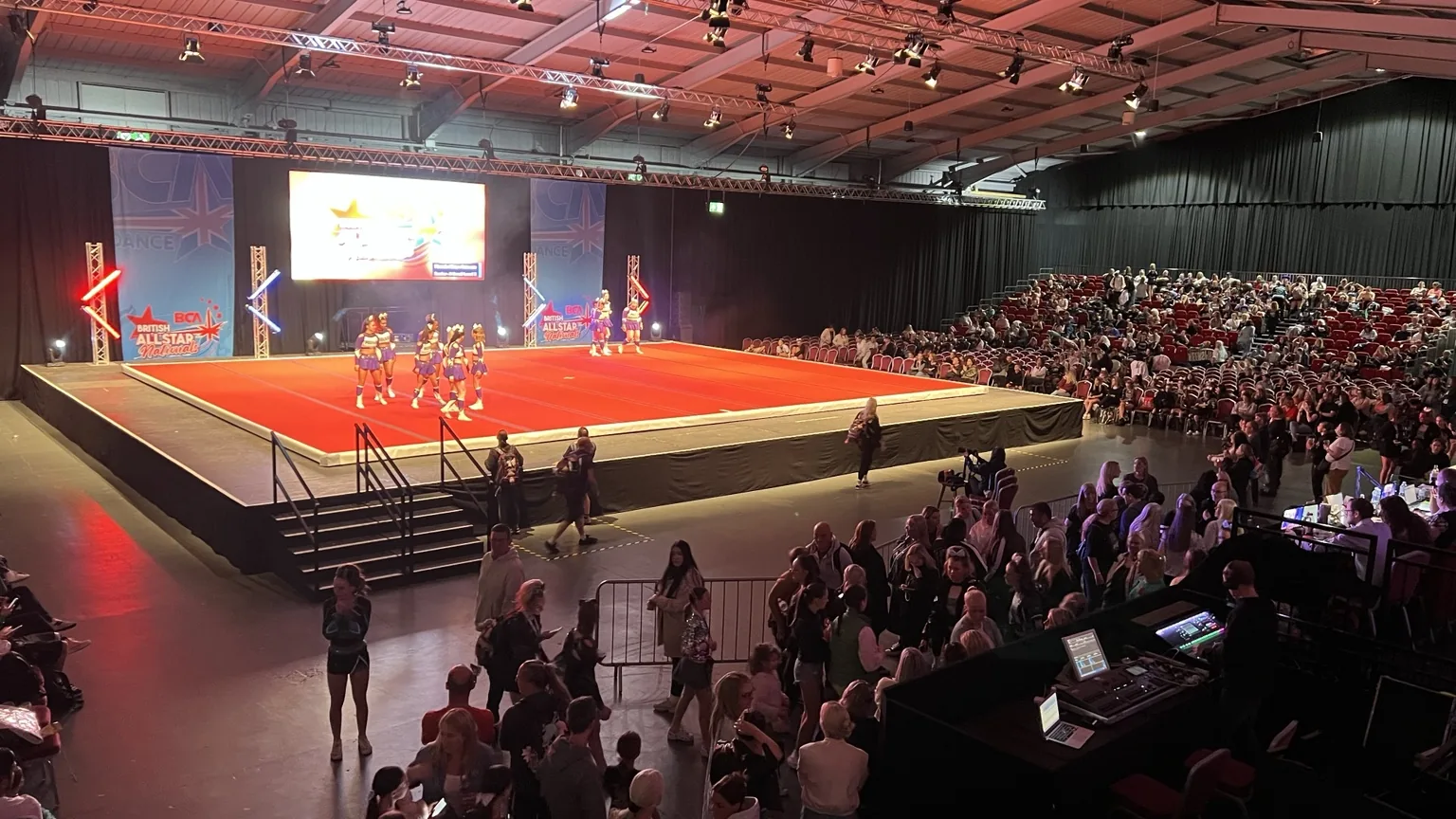 BCA arena filled with competitors and spectators