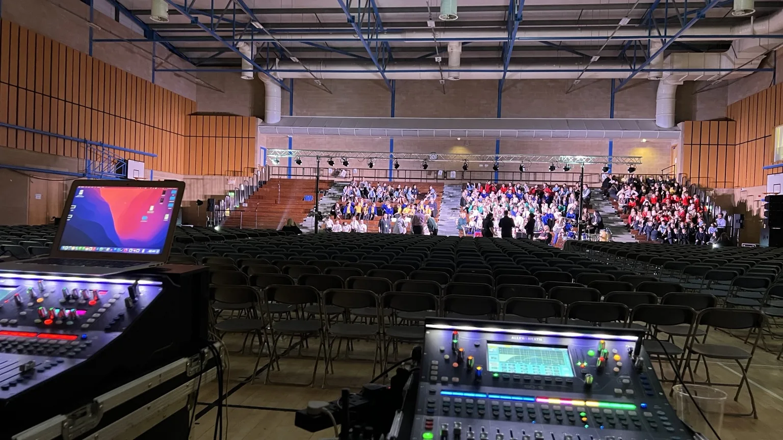 Large school concert with professional production